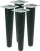 Gerades Buchenbein UNIQ 25 cm mit Montageplatte Schwarz 4 Produktbild-Vorschau 1