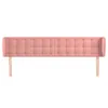vidaXL Kopfteil mit Ohren Rosa 203x23x78/88 cm Samt - Produktbild-Vorschau 3