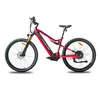 A red and black electric mountain bike is shown against a white background. Produktbild-Vorschau