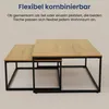 Table basse 2pcs carrée blanche en bois, table de salon, Voir les images du produit 14