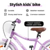 vidaXL Kinderfahrrad 18 Zoll für 5-7 Jahre alt Lila Produktbild-Vorschau 3