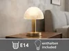 LED Nachttischleuchte mit Touch dimmbar Messing Glasschirm Produktbild-Vorschau 7