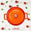 LAVA Bräter orange Ø 25 cm, Serie Casseroles round Höhe: Produktbild-Vorschau 8