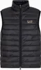 A studio shot of a black puffer vest. Produktbild-Vorschau