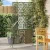 vidaXL Privacy scherm, 100 x 50 x 180 cm, staal, olijgroen Productafbeelding-voorbeeld 2