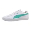 A white Puma sneaker with teal accents is shown against a white background. Produktbild-Vorschau