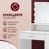 Casaria Coiffeuse Jocelyn Blanc miroir LED table de Voir les images du produit 5