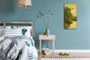 Küche Wohnzimmer Wand Leinwand Uhr 30x60 Gemälde Wald Bäume Produktbild-Vorschau 4