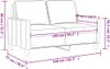 vidaXL 2-Sitzer-Sofa Dunkelgrau 140 cm Samt Produktbild-Vorschau 8