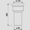 SANIT WC-Anschlussstutzen 250mm DN90 weiß 58.A03.01..0099 Produktbild-Vorschau 3