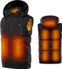 A black heated vest with orange heating elements shown on a white background. The vest is shown from the front and side. Náhľad obrázku produktu