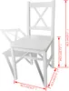 vidaXL Sedie da pranzo 4 pz. Legno di pino bianco Anteprima dell’immagine prodotto 10