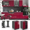 Mobiletto base cucina Vicco Fame-Line Bordeaux lucido 60 cm Anteprima dell’immagine prodotto 3