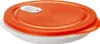 A white food container with an orange lid, shown from a slightly elevated side angle. Produktbild-Vorschau