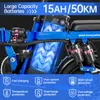 Close-up of an electric bicycle with various features highlighted. Produktbild-Vorschau