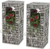 vidaXL Gabionový koš Post/Plant Box 2 ks ocel 50×50×120 cm Náhled obrázku produktu 2