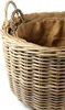 Kobolo Holztrage Holzkörbe 2er Set rund grau Rattan | Produktbild-Vorschau 2