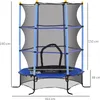 Detská trampolína HOMCOM Ø163 cm, trampolína pre deti od 3 Náhľad obrázku produktu 10
