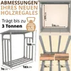 Feuerholzregal außen mit Dach verzinkt Kaminholzregal Produktbild-Vorschau 2