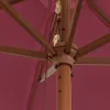 vidaXL Sonnenschirm mit Holzmast Bordeauxrot 299x240 cm Produktbild-Vorschau 6