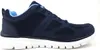 A side view of a navy blue athletic shoe with a white sole. Voir les images du produit