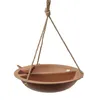 Futterstelle mit Vögelchen - Vogeltränke zum Aufhängen - Bambus - D: 27cm - braun Produktbild-Vorschau