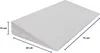 A white wedge pillow with dimensions indicated by measurement lines and text. Produktbild-Vorschau