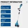 Elektrický kultivátor – akumulátorová zahradní fréza – 21 V Náhled obrázku produktu 7
