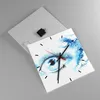 Wanduhr - Quadrat - Glasuhr - Auge Blau Welle Mensch - Produktbild-Vorschau 2