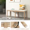A collage showing a bench in a room setting and close-ups of its features. Podgląd zdjęcia produktu