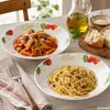 2 assiettes creuses en porcelaine, décor tomates et Voir les images du produit 2