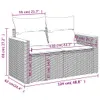Gartensofa mit Kissen 2-Sitzer Beige Poly Rattan Produktbild-Vorschau 11