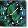 Wanduhr - Quadrat - Glasuhr - Blätter Pflanzen Exotik - Produktbild-Vorschau 1