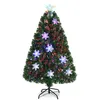 COSTWAY Sapin de Noël artificiel LED 120cm avec fibre Voir les images du produit 1