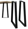 DIY Bankkufen 28x40cm Trapez Bankgestell Beine Gartenbank Produktbild-Vorschau 2
