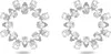 A pair of sparkling diamond earrings arranged in a circular pattern against a white background. Produktbild-Vorschau