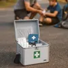 Medizinkoffer oder Erste Hilfe Koffer aus Aluminium von HMF mit den Maßen 30 x 25 x 25 cm in Silber Produktbild-Vorschau
