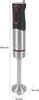 A product shot of an immersion blender with dimensions indicated. Voir les images du produit