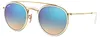 Ray-Ban ROUND DOUBLE BRIDGE, Erwachsener, Uni, Rund, Gold, Produktbild-Vorschau 1