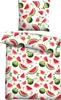 Castell Renforcé Bettwäsche 'Wassermelone' 135 x 200 cm Rot Produktbild-Vorschau 5