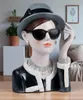 formano Deko-Büste Dame mit Hut + Sonnenbrille Handbemalte Produktbild-Vorschau 1