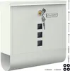 Monzana Boîte aux lettres murale XXL acier zingué blanc Voir les images du produit 1
