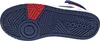 The sole of a white and blue Adidas sneaker with red accents. Produktbild-Vorschau