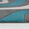Tappeto di design moderno con motivo astratto a onde e Anteprima dell’immagine prodotto 7