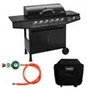 TAINO BASIC 6+1 Brenner Gasgrill Abdeckung Set Gasregler Produktbild-Vorschau 1