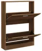 vidaXL Szafka na buty brązowy dąb 59x17x81 cm materiał Podgląd zdjęcia produktu 7