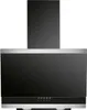 A black and silver range hood is shown against a white background. Produktbild-Vorschau