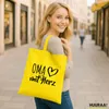 Huuraa Jutebeutel Oma mit Herz 10 Liter Yellow Baumwolle Produktbild-Vorschau 2