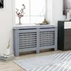 vidaXL Radiatoromsluiting, antraciet, 152x19x81,5 cm, MDF Productafbeelding-voorbeeld 2