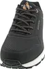 A close-up, front-facing view of a black Skechers sports shoe. Náhled obrázku produktu